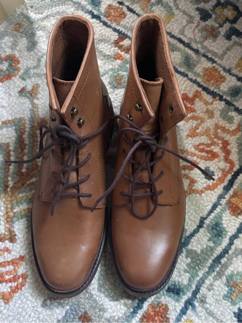 Like new FRYE boot James Lace-up leather Men's size 8 Brown Boot